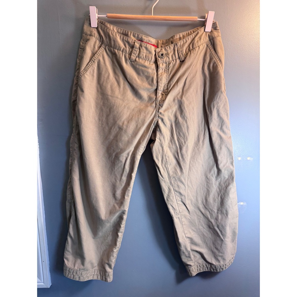 Eastern Mountain Sports EMS Womens Khaki Tan Utility Cropped Pants Size 6